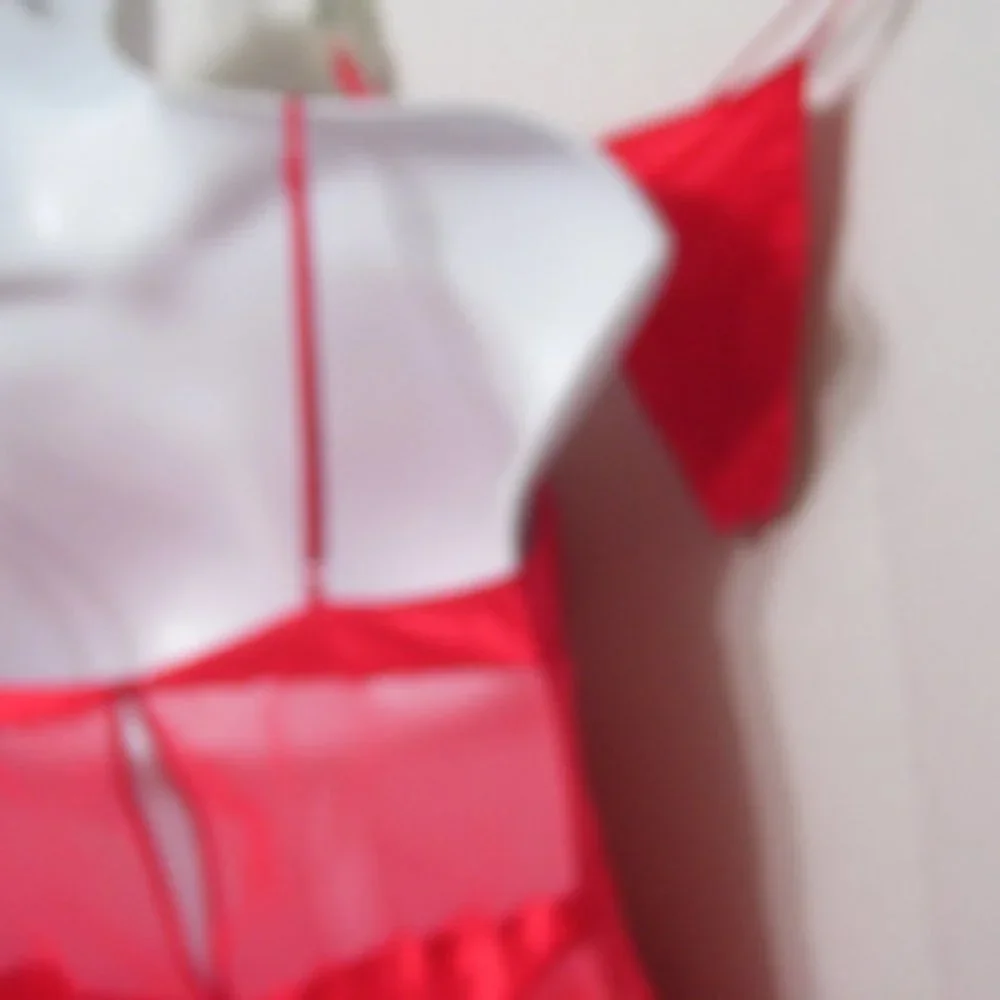 Victoria Secret Sexy Red Satin Sheer Chiffon Panty Set NWOT Size M